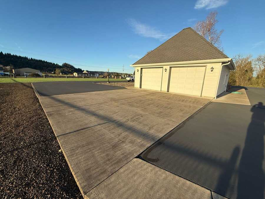 Pressure washing project result