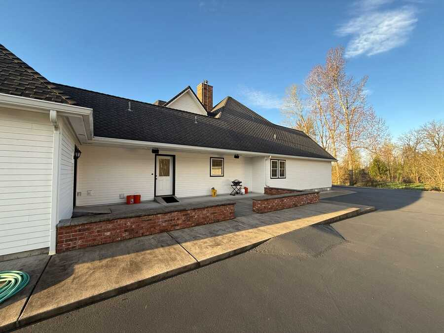 Freshly cleaned home and driveway
